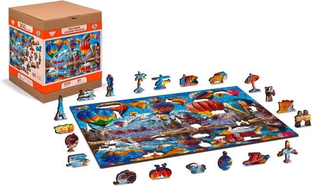 Drvene dvostrane puzzle Mirno putovanje 2u1, 300 dijelova