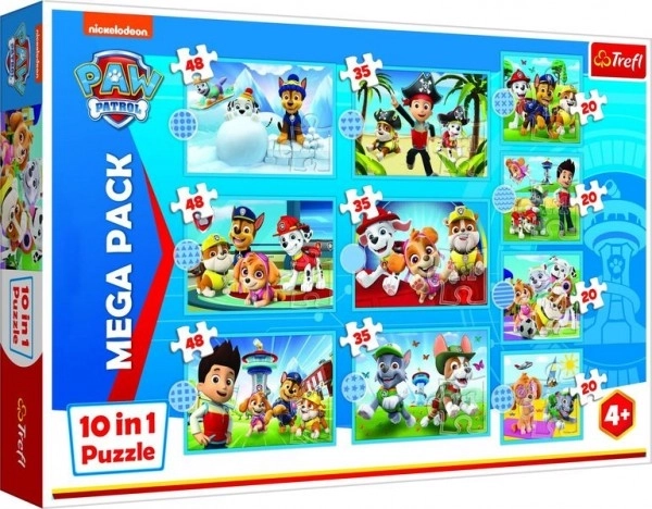 Puzzle Paw Patrol Psići u ophodnji 10u1 Pouzdan tim u kutiji 40x27x6cm