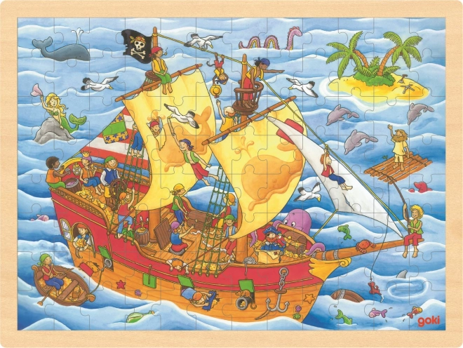Goki drvene puzzle Pirati 96 dijelova