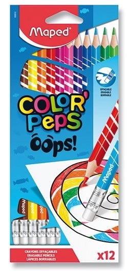 Boje Maped Color'Peps Oops s gumicom 12 kom