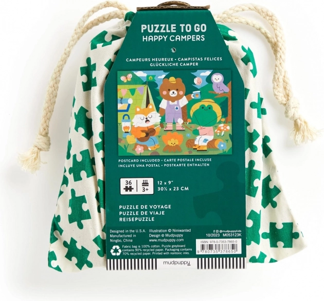 Mudpuppy puzzle Veseli kamperi u platnenoj vrećici