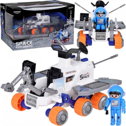 igrački svemirski rover sa 6 kotača i figuricom astronauta