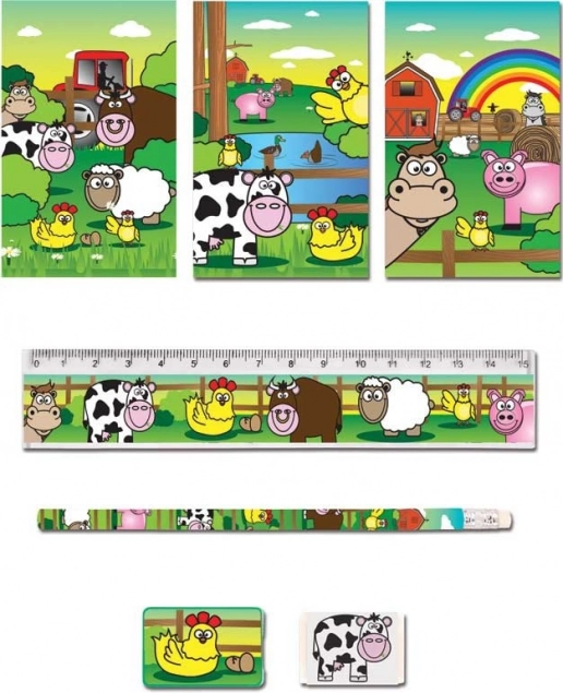 Pisaći set Farma – dječji set sa životinjama