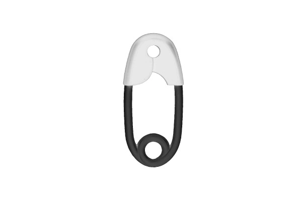 Zvečka štipaljka plast 12cm crnobijela 12x19cm u vrećici 0+