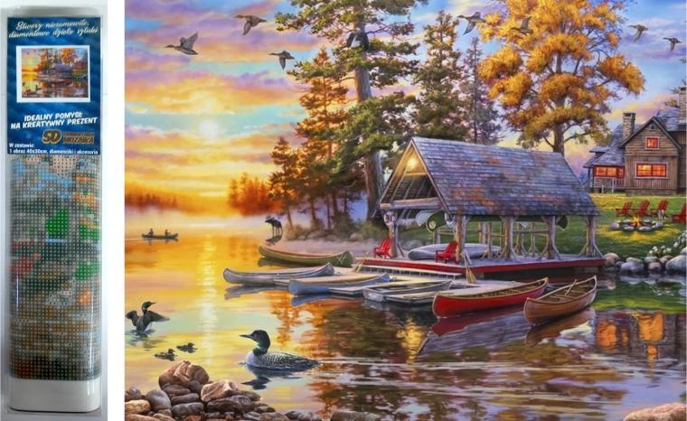 Dijamantno slikanje Brodogradilište 30 × 40 cm
