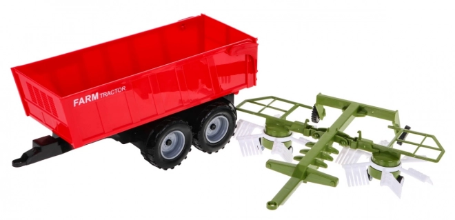 Traktor s kipom za sijeno za djecu 3+ Pokretni dijelovi + Trenje pogona