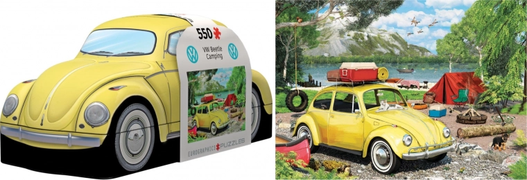 Slagalica u limenoj kutiji VOLKSWAGEN Buba u kampu 550 dijelova