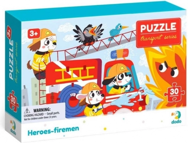 DODO puzzle prijevoz: heroji vatrogasci, 30 dijelova