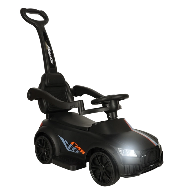 crni guralica auto s glazbom i svjetlima