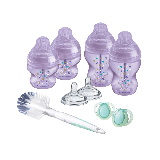 Set bočica za bebe advanced ANTI-COLIC, miješane veličine 9 kom, Ljubičasta
