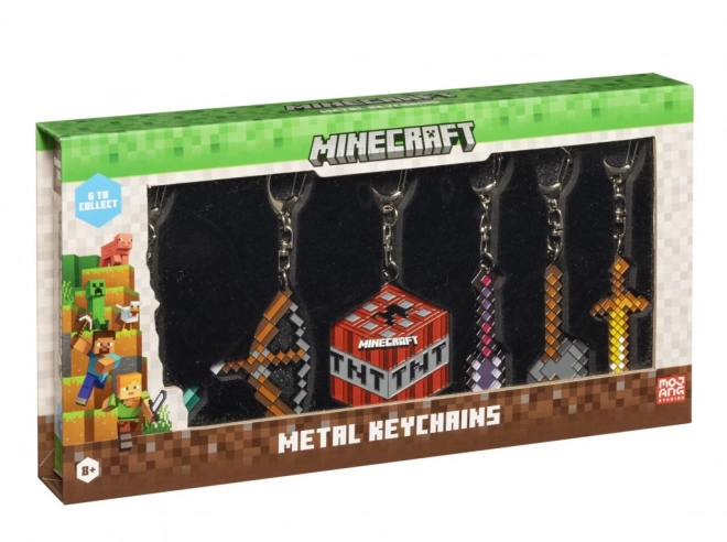 Minecraft metalni privjesak 6 komada u Deluxe pakiranju