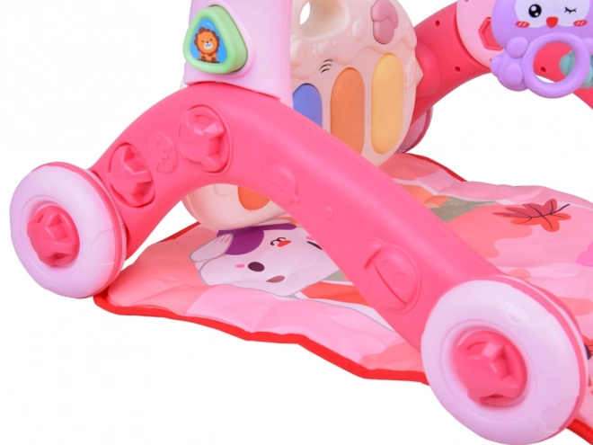 Ružičasta obrazovna podloga za bebe 3u1 igračka