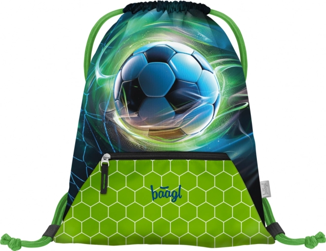 BAAGL 3 SET Airy Nogometna Lopta: ruksak, pernica, vrećica