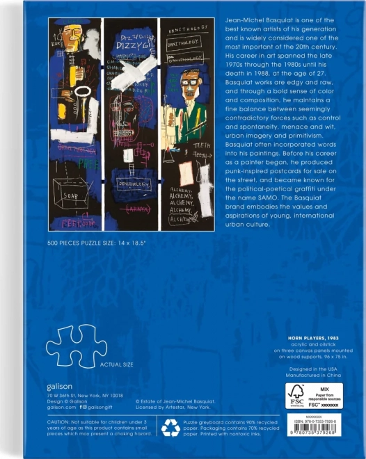 Puzzle Basquiat: svirači roga 500 komada
