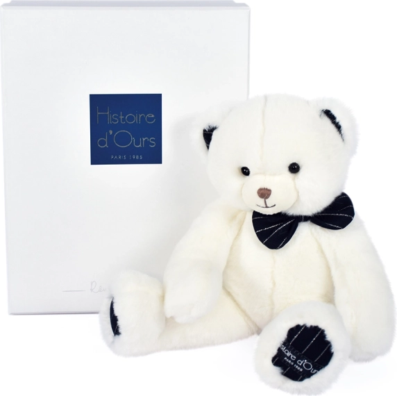 plišana medvjedić s tamnoplavom leptir-mašnom 30 cm – Doudou Histoire d’Ours