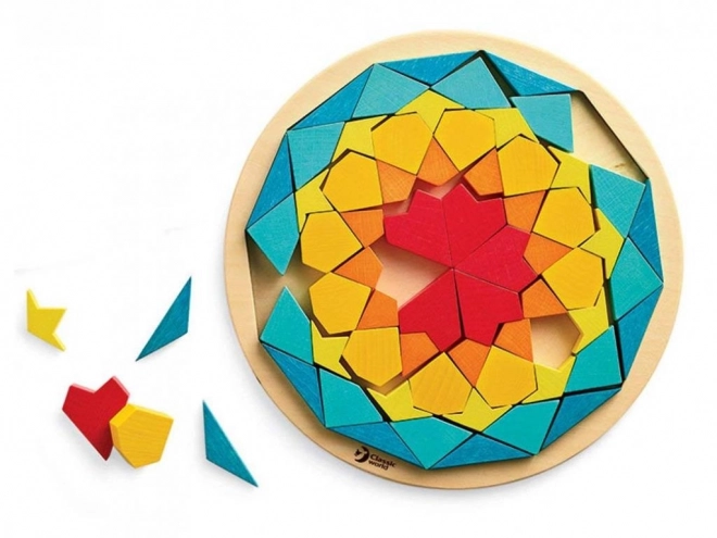 Montessori puzzle mandala - uzorci, oblici i boje