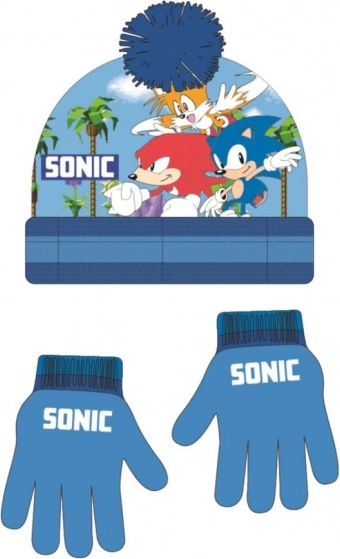 Set kapa i rukavice Sonic plava