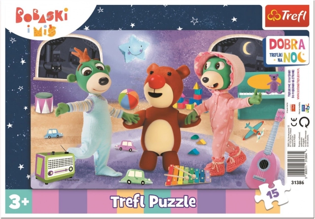 Puzzle Laku noć Treflíci – vrijeme za spavanje, 15 dijelova