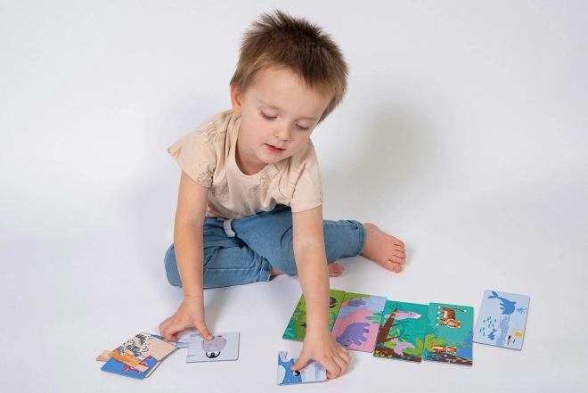 KukiKuk 80036 Véééliké puzzle duo Gdje žive životinje