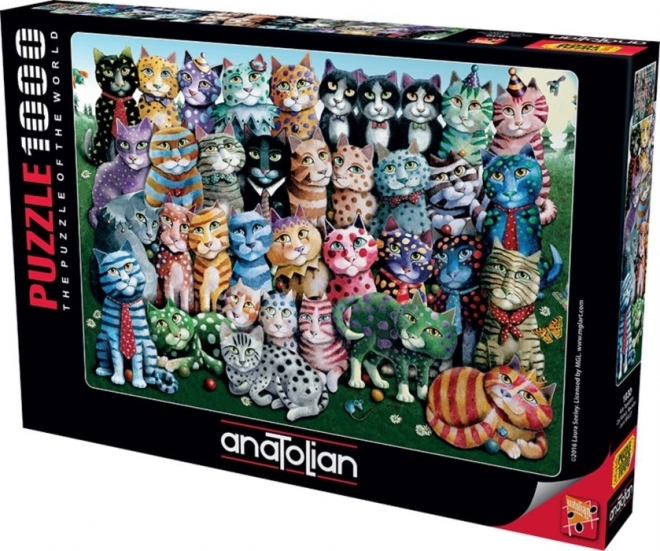 Puzzle obiteljsko okupljanje mačaka 1000 komada