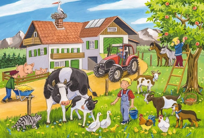 Schmidt puzzle Na farmi 3x24 komada