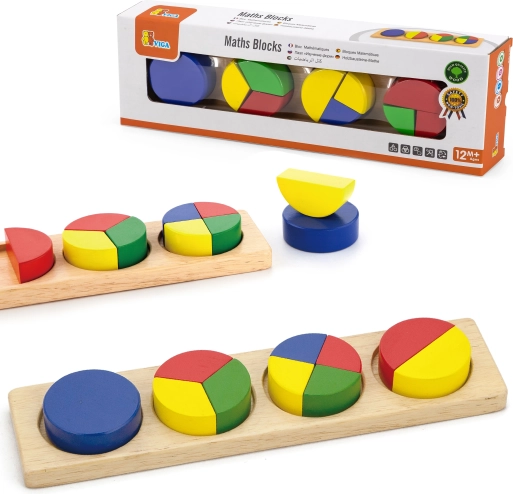 Drvena slagalica VIGA Montessori matematički blokovi