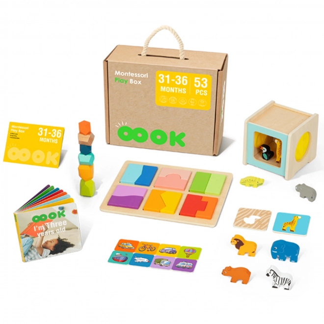 Edukativni Montessori kutija za djecu u dobi od 31-36 mjeseci