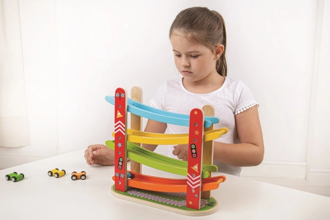 Drvena trkaća staza za automobile od Bigjigs Toys
