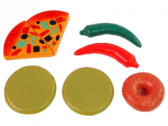 Set plastične hrane 30 kom s voćem i pomfritom
