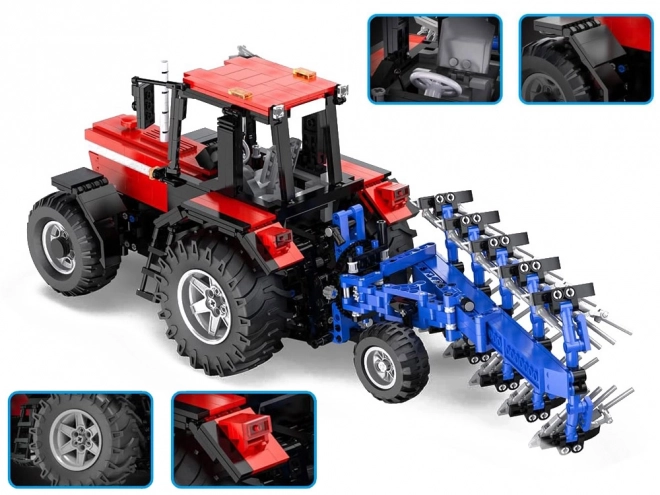 Veliki set blokova 1675-ele 1:17 Traktor + plug na daljinsko upravljanje ZA5251