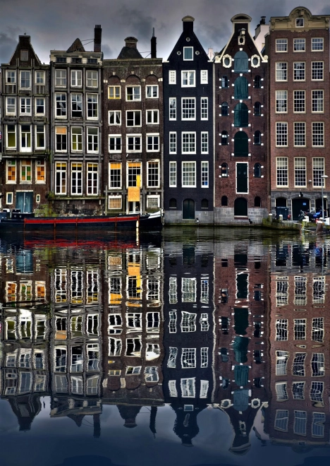 Puzzle Kuće u Amsterdamu 1000 dijelova