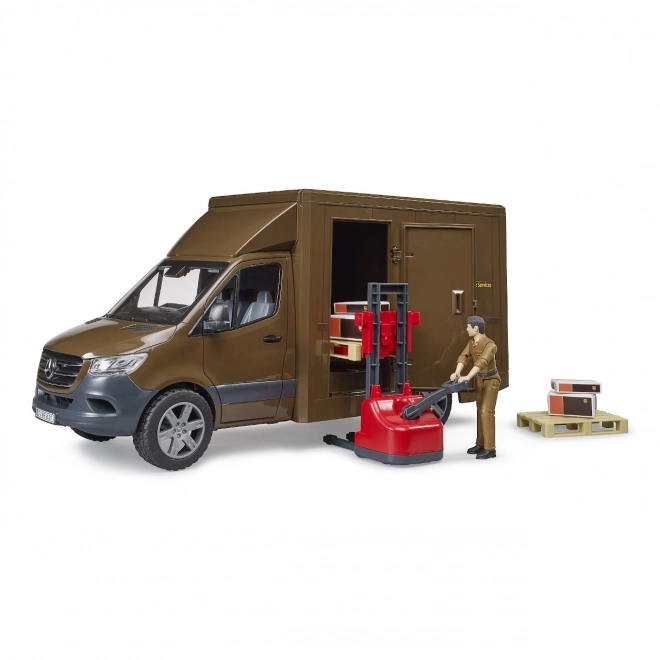 Dostavno vozilo UPS Bruder MB Sprinter s figurom i opremom