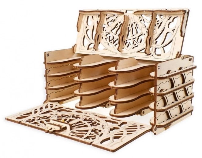 Kutija za sakupljačke karte Ugears 3D drvene mehaničke slagalice