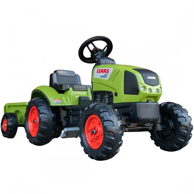 Traktor na pedale Claas Arion 410 s prikolicom zeleni