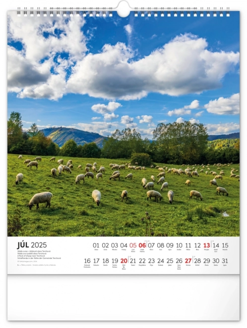 NOTIQUE Zidni kalendar Čarobna Slovačka 2025, 30 x 34 cm