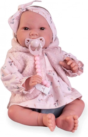 Realistična lutka beba Sweet Reborn Nica s platnenim tijelom 42 cm