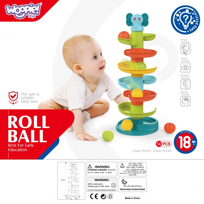 Spiralna staza s kuglicama za malu djecu