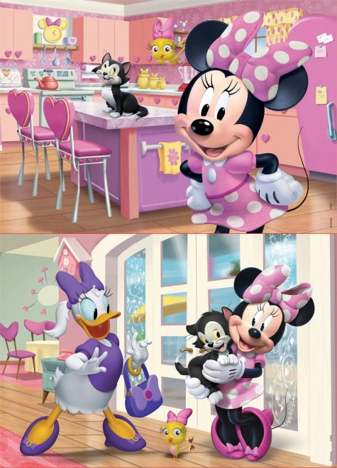 Drvene puzzle Minnie 2x25 dijelova