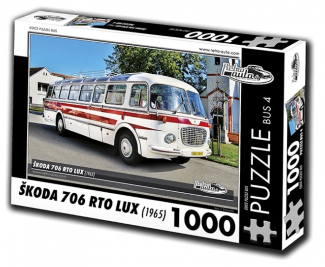 Puzzle Retro-automobili Škoda 706 RTO LUX autobus 1000 dijelova