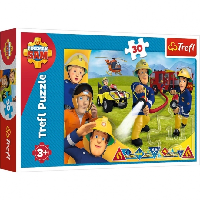 Puzzle 30 dijelova - Vatrogasac Sam, Spremni pomoći