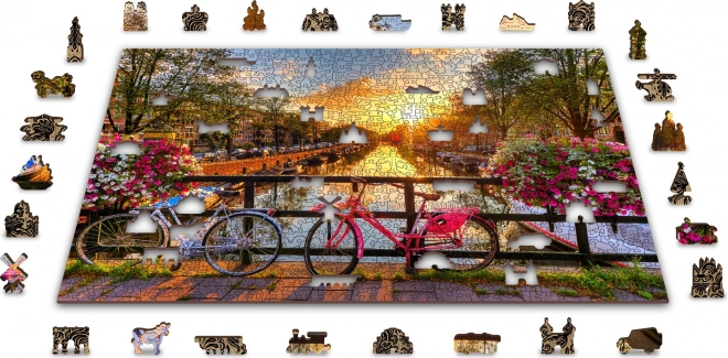 WOODEN CITY drvene puzzle Amsterdamski kotači 1010 komada