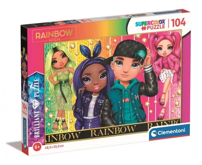 CLEMENTONI Sjajna slagalica Rainbow High: Jade, Krystal, River i Stella 104 dijelova