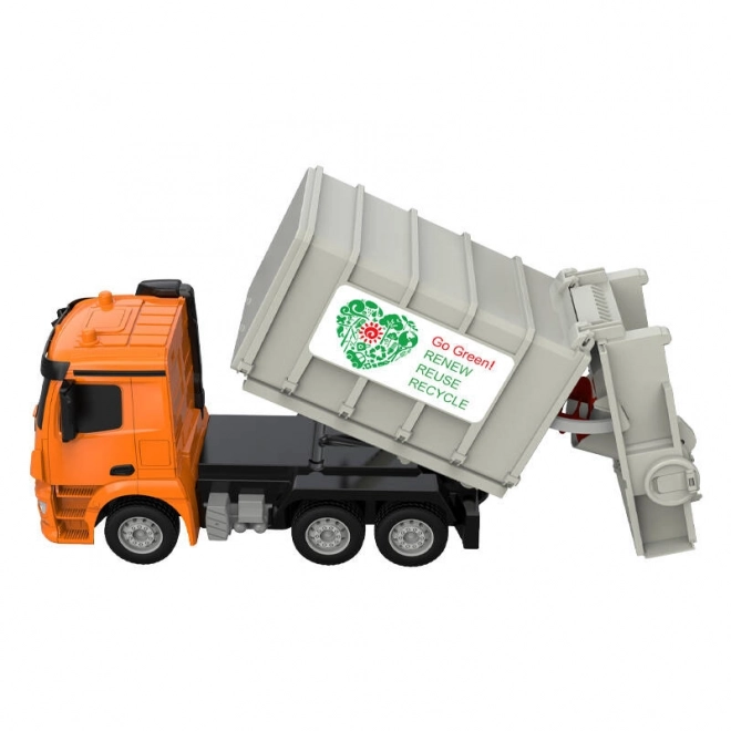 RC kamion smećar na daljinsko upravljanje 1:26 Double Eagle (narančasti) Mercedes-Benz Antos E676-003