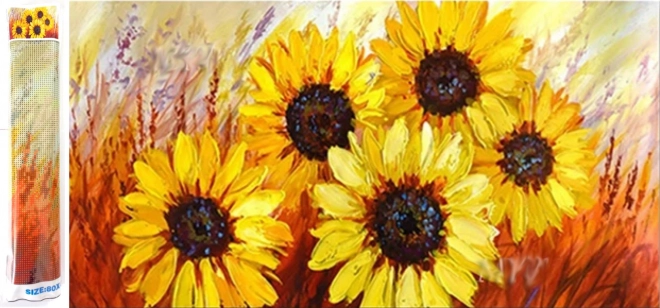 Dijamantno slikanje Prekrasne suncokrete 80x40 cm