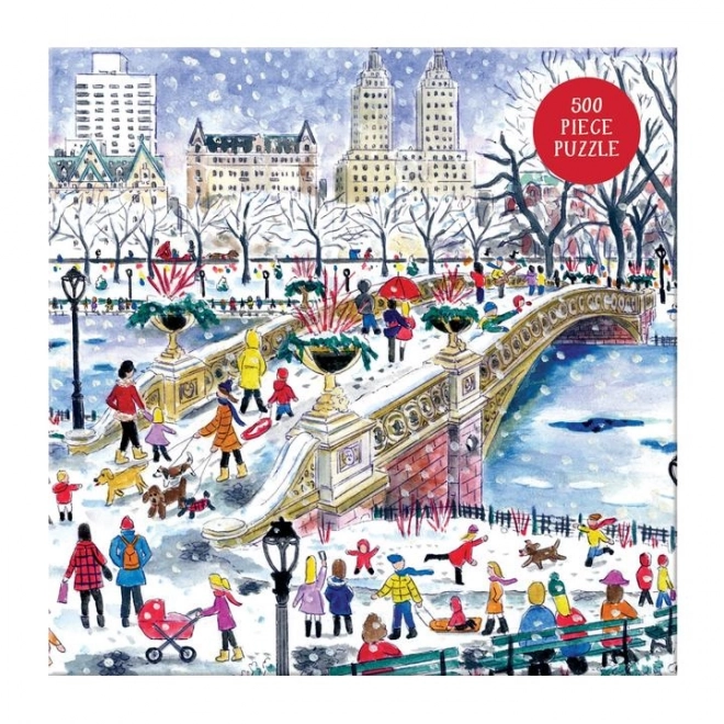 Kvadratne puzzle Bow Bridge u Central Parku 500 dijelova