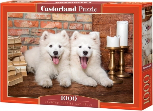 Puzzle 1000 kom Samojedski štenci pozdravljaju