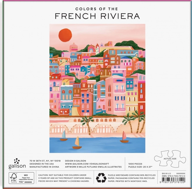Puzzle Boje Francuske Rivijere 1000 dijelova