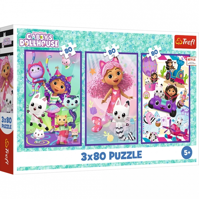 Puzzle 3x80 - Šareni dani Gabby