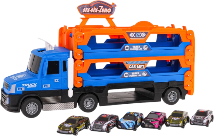 Interaktivni kamion s katapultom 2-u-1 + pribor – Plava