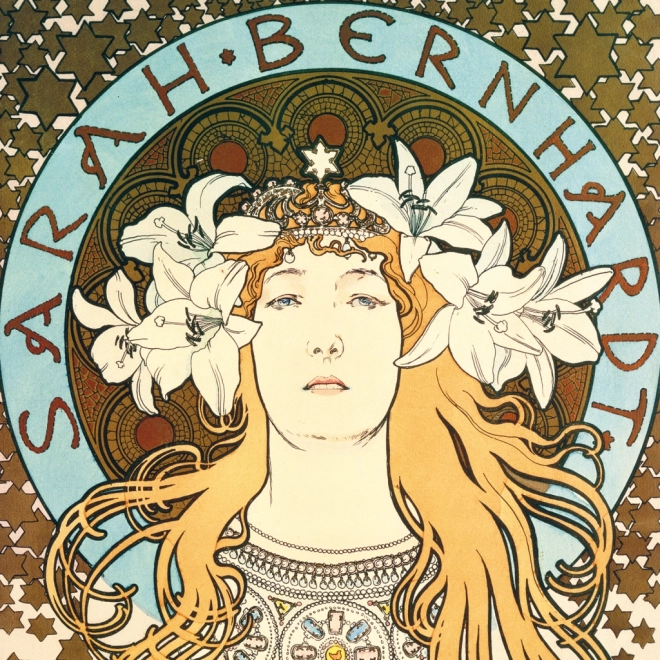 Note kalendar Alfons Mucha 2025, 30 × 30 cm